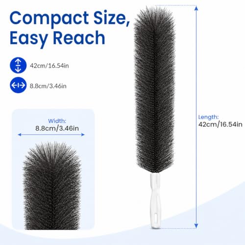 Fan Cleaning Brush, Bendable Dust Remover for AC Vent Grilles, Window Tracks, Keyboards and Narrow Spaces (3)