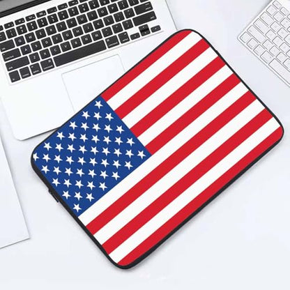 Laptop Sleeve Bag 15.4 15.6 Inch,American Flag USA National Flag Patriotic Protective Polyester Computer Cases Laptop Cover Briefcase Bag Tablet Travel Cover - color: LPS-005