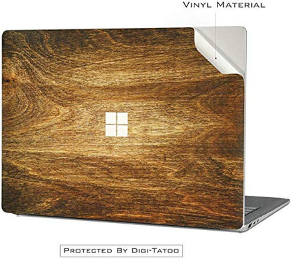 Cover Skin Decal Sticker for 2023 Microsoft Surface Laptop Go 3/ Laptop Go 2/ Laptop Go 12.4", Easy Apply, Anti-Scratch, Residue Free Vinyl Skin [Wood Texture] - color: Wood Texture, size: Surface Laptop Go 3/2/1