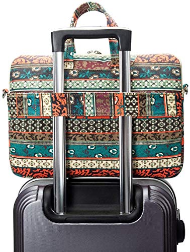 Kinmac New Bohemian 360° Protective Water Resistant Canvas Laptop Shoulder Messenger Sleeve Briefcase case Bag For MacBook Air 13 inch,iPad Pro 13 inch,MacBook Pro14 inch and 13 inch-14 inch Laptop - color: Bohemian, size: 13 inch-14 inch
