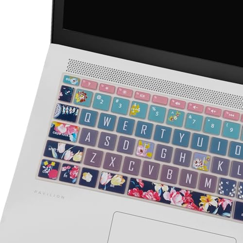 Keyboard Cover for HP 14" Laptop/HP Pavilion x360 14M-BA/CD 14M-DH 14-BF 14-cm 14-CF 14-DF 14-dk 14-DS 14-dq 14-FQ Series, 14-dq0020nr/dq0030nr, 14-fq1025nr/fq0033dx, Red Flower - color: Red Flower