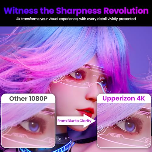 Upperizon Portable Monitor 15.6 inch 4K UHD 3840X2160 145% sRGB IPS HDR HDMI USB-C Travel Monitor for Laptop MacBook PC Surface PS5 Xbox, External Display with Kickstand & Speakers, VESA Compatible - size: 15.6 in