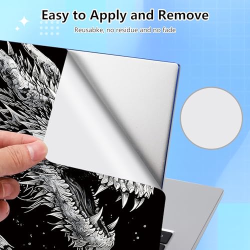 Universal Laptop Skin Sticker Decal for 11.6”12" 13" 13.3" 14" 15" 15.4" 15.6" Reusable Waterproof Scratch-Scratch Resistant Protective Vinyl Laptop Notebook Skin Stickers - Black Dragon - color: Black Dragon