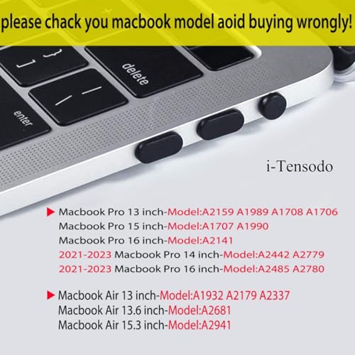 10PCS Dust Cover Port Plugs for MacBook Air 13" M2 M1 /MacBook Pro 13" M2 M1/MacBook Air 15.3" /MacBook Pro 14" 16" M3 M2 M1, Dust Plug for USB C Thunderbolt, 2PCS Webcam Cover Slide