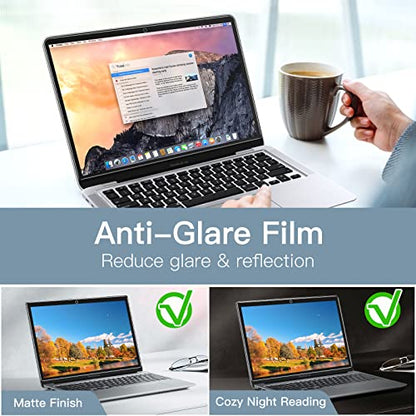 JETech Screen Protector for MacBook Pro 13-Inch (2016-2022, M1/M2) / MacBook Air 13-Inch (2018-2020, M1), Anti-Glare Film Matte, Anti-Fingerprint, 2-Pack - size: MacBook Pro/Air 13 Inch