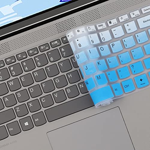 Keyboard Cover for Lenovo Yoga 7/Yoga 7i 15.6" 16", 2025-2022 IdeaPad 5/IdeaPad 3/IdeaPad 5i/IdeaPad 3i 15.6 17.3, Lenovo Flex 5 15.6, Yoga Slim 7 15, ideaPad Slim 7 15.6, ThinkBook 15/15p G2 G3 G4… - color: Gradual Blue