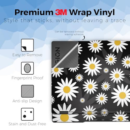 Laptop Skin Compatible with Lenovo Legion 5 Gaming Laptop (15IRX9) 2024 - Daisies - Premium 3M Vinyl Protective Wrap Decal Cover - Easy to Apply | Crafted in the USA - color: Daisies, size: Legion 5 Gaming (15IRX9) 2024 Full Cover Skin, style: Matte Finis