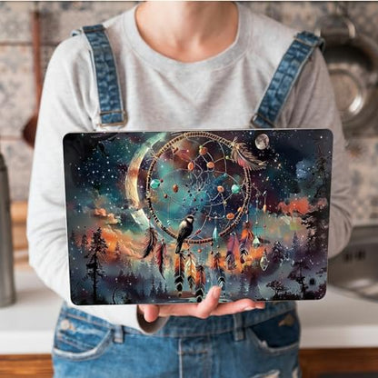 Universal Laptop Skin Sticker with 2 Wrist Pad Skins, Waterproof Scratch Resistant Vinyl Laptop Cover Decal, Cut to Fit for 11–15.6 Inch MacBook HP Dell Lenovo, Dreamcatcher - color: Dreamcatcher