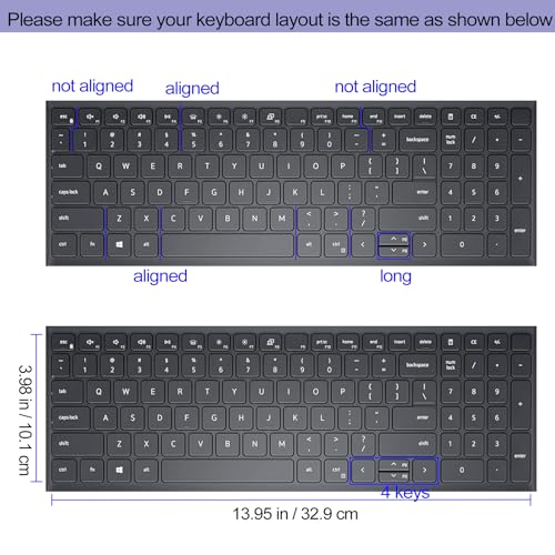 Cute Keyboard Cover for Dell Inspiron 15 3000 5000 7000 3510 3511 3515 3525 3530 3535 5510 5515 5518 7510 15.6", Inspiron 16 7610, Vostro 15 3510 5510 5515, Latitude 3520, Cute Bunny - color: Cute Bunny