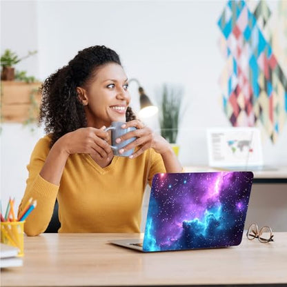 Universal Laptop Skin, DIY Cut-to-Fit Vinyl Cover Compatible with HP, Dell, Lenovo, Mac (13.3" to 15.6"), Anti-Scratch, No Residue & Bubble-Free Protective Decal Sticker, Cosmic Nebula Night Sky - color: Cosmic Nebula Night Sky