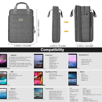 Laptop Case 12.9 13 Shoulder Bag, Expandable Handbag with Valuables Compartment Compatible with MacBook Air/Pro/Neo 13" M5/M4/M3/M2/M1, iPad 12.9/13/11, Water-Resistant & Shockproof,L01G03 - color: L01g03, size: 13"