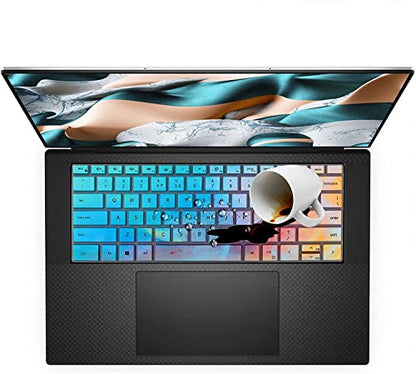 Colorful Keyboard Cover for Dell XPS 15 9500 9510 9520 9530 15.6 Inch & XPS 17 9720 9700 9710 9730 17 Inch & DELL Precision 5770 5570 5760 5560 15.6" 17.3" (NOT FIT XPS 13 14 16 inch) - color: Colorful