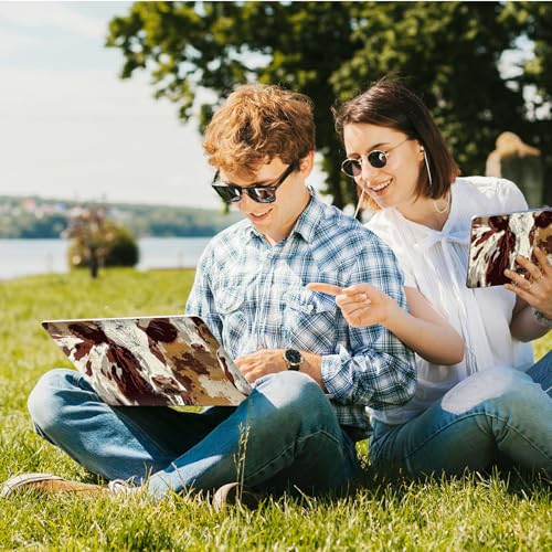 Universal Laptop Skin Sticker with 2 Wrist Pad Skins, Waterproof Scratch Resistant Vinyl Laptop Cover Decal, Cut to Fit for 11–15.6 Inch MacBook HP Dell Lenovo, Cow - color: Cow