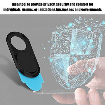 Zopsc Ultra Thin Metal Webcam Cover, 3-Pack Anti-Hacker Security Sliding Lens Protector for Laptops and Tablets Black Silver Mixed Color - color: black