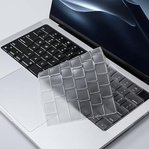 MOSISO 2 PCS Keyboard Cover, Keyboard Protector | Compatible with MacBook Neo 13 inch 2026 A18 Pro, MacBook Air 15/Air 13.6 M5 M4 M3 M2/ Pro 14/Pro 16 M5/M4/M3/M2/M1 - color: Clear