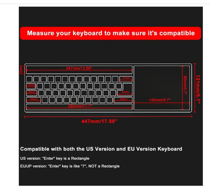 2 Pack Universal Keyboard Cover for Standard Size PC Computer Desktop Keyboards, Clear Waterproof Anti-Dust Silicone Keyboard Protector Cover Skin (Size: 17.52" x 5.51")