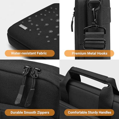 TECOOL 15.6 16 Inch Laptop Bag, 360 Protective Case Sleeve Messenger Bag | Waterproof Computer Briefcase with Shoulder Strap for 15.6 16 Inch Laptop Notebook Chromebook, MacBook Pro 16,Black - color: Black, size: 15.6-16 Inch