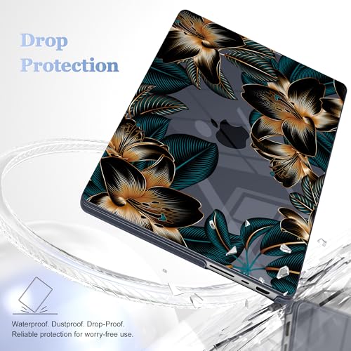 May Chen for 2026 MacBook Pro 14-inch M5 M4 M3 M2 M1 Pro/Max Chip, Release 2026 2025-2021, Model A3427 A3426 A3434 A3112 A3401 A3185, Plastic Hard Shell with Keyboard Cover, Golden Lilies Flowers - color: Golden Lilies Flowers