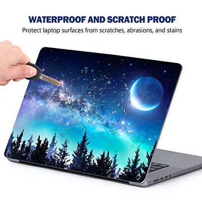AIMSA Laptop Skin Sticker Decal, 12 13 13.3 14 15 15.4 15.6 inch Laptop Art Decal Protector Notebook Netbook PC 15.6" Universal Vinyl Cover, Forest Moon Sky - color: Forest Moon Sky
