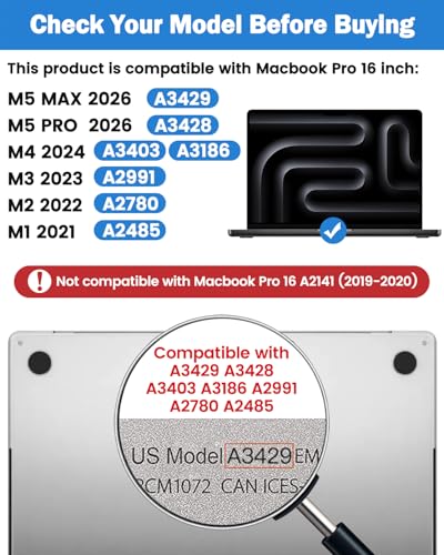 F FORITO 2-Pack Anti Glare Matte Laptop Screen Protector Compatible with Apple MacBook Pro 16 Inch (2021-2026, M1 M2 M3 M4 M5 Pro Max), Eye Protection Screen Guard for Students and Programmers - size: for Mac Pro 16"(2021-2026, M1 M2 M3 M4 M5 Pro Max)