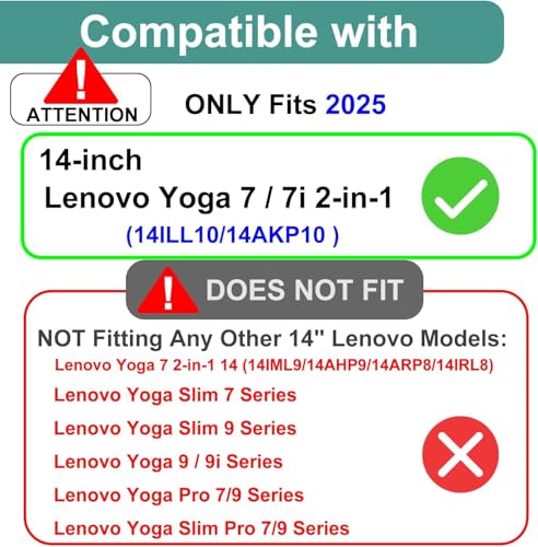 KEANBOLL 2-Pack Anti Blue Light Matte Screen Protector for 2025 Lenovo Yoga 7 / 7i 14" 2-in-1 Touchscreen Laptop (Models 14ILL10 & 14AKP10), Eye Protection Blocks Blue Light and Anti Glare Shield