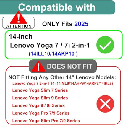 KEANBOLL 2-Pack Anti Blue Light Matte Screen Protector for 2025 Lenovo Yoga 7 / 7i 14" 2-in-1 Touchscreen Laptop (Models 14ILL10 & 14AKP10), Eye Protection Blocks Blue Light and Anti Glare Shield