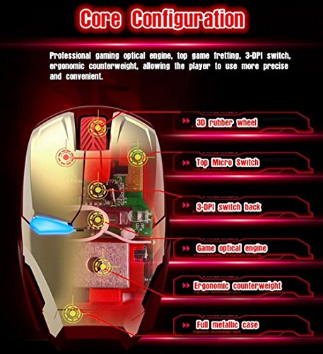 Cool Wireless Mouse, 2.4 G Portable Ergonomic Optical Wireless Mouse with USB Receiver | for Notebook PC Laptop Computer MacBook | with 8G USB Flash Drive | 3 Adjustment Levels