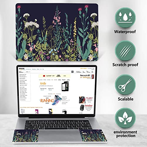 AIMSA Laptop Skin Sticker Decal, 12 13 13.3 14 15 15.4 15.6 inch Laptop Art Decal Protector Notebook Netbook PC 15.6" Universal Vinyl Cover, Flowers Plants - color: Flowers Plants
