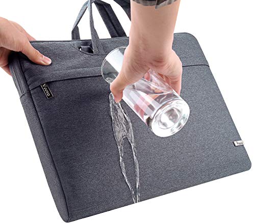Voova 17.3-17 Inch Laptop Sleeve with Handle, MacBook Sleeve, Gray | Splash-proof 17.3-inch laptop sleeve with handle and removable strap; fits Dell, HP and Lenovo notebooks for business travel - color: Grey, size: 17-17.3 In