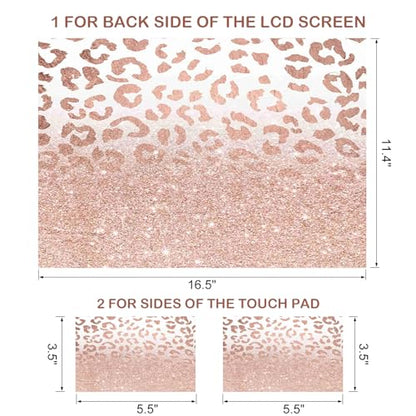 DINKY Laptop Skin Sticker Decal, 16" 16.5” 17” 17.3 inch Laptop Universal Reusable Vinyl Skin Stickers Art Cover Decal Notebook PC Personalized Protector (Light Pink) - color: Leopard Print