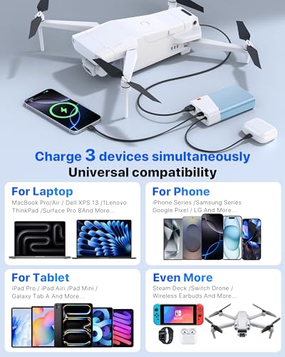 Portable Charger 20000mAh, 22.5W PD 3.0+QC 4.0 Super Fast Charging Power Bank, Cooler Aerospace Metal Case for iPhone 17 16 15 14, 13 Android iPad Samsung Google Tablet & More, Travel Essential - color: Blue