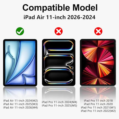 2pcs For iPad Air 11" M4/M3/M2 Blue Light Blocking Screen Protector | For iPad Air (8/7/6th generation) anti-blue light, anti-glare, anti-fingerprint, no bubbles, eye protection screen protector - size: iPad Air 11 Inch (2026/2025/2024 8th/7th/6th Gen)