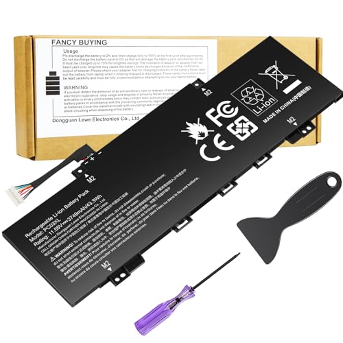 PC03XL Battery for HP Pavilion X360 14 15 14-DY 14-DH 14M-DY 14-BA 14-CD 14-EK 14-DW 15-ER Pavilion Aero 13-be Pavilion x360 Convertible 14-DY, HSTNN-OB1W M24421-271 M24421-AC1 PC03043XL M24648-005 - size: 9.5*3.2*0.2inch PC03XL