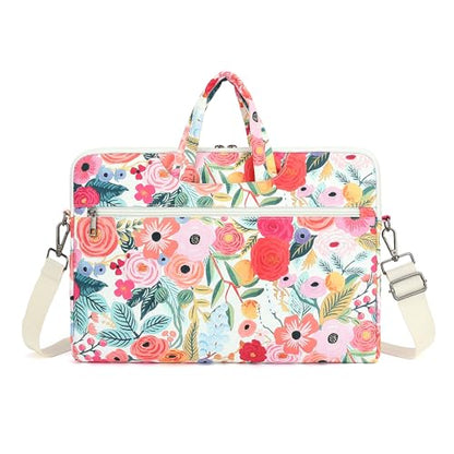 Water Resistant Laptop Shoulder Sleeve Case Bag for MacBook Pro 16 inch and 15.6 inch and 16 inch laptop (Flowers) - color: Flowers
