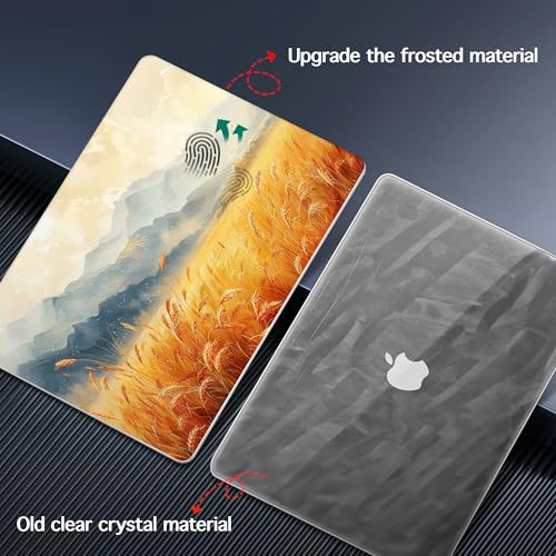for 2026 MacBook Air 13-inch Laptop Case M5 2026 M4 2025 M3 2024 M2 2022 Release Model A3449 A3240 A3113 A2681, Hard Shell Cover for MacBook Air 13.6 inch, Wheat Field - color: Wheat Field
