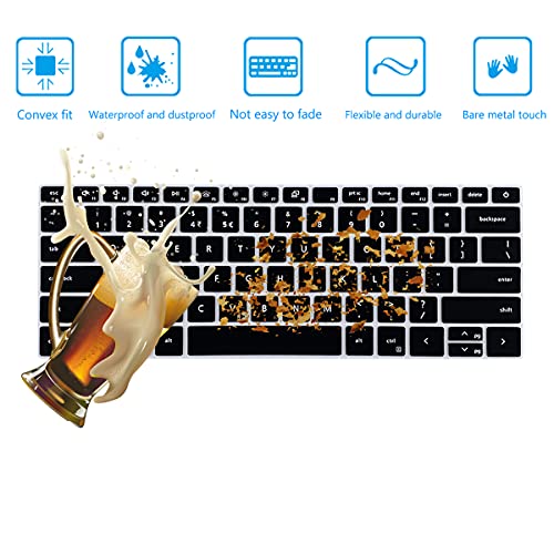 Keyboard Cover for 14" Dell Inspiron 14 5410 5415 5418 5420 5425 5430 7415 7420 7425 7430/13.3" Inspiron 13 5310 5320/16" Inspiron 16 5635 5630 5620 5625 7635 7620/Dell Latitude 3320 3420-Black - color: Black