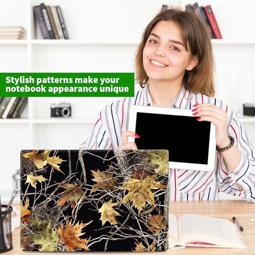 Laptop Skin Sticker Decal, Universal Protective Cover Fit 12 13 14 15.6 Inch Notebook, Reusable Water-Resistant Vinyl Decal w/ 2 Wrist Pads for Business Travel Office, Forest Leaves - color: Forest Leaves