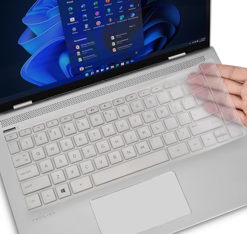 Keyboard Cover for HP 14 Laptop & HP Pavilion x360 14 14-dq 14-fq 14m-ba/cd/dh, HP Ultrabook 14, 14-CF 14-dq0040nr 14-dq0052dx 14-dq0762dx dq0760dx 14-dq5043cl 14-dq0055dx 14-fq1025nr/fq0033dx -Clear - color: Clear