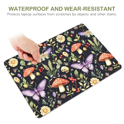 DINKY Laptop Notebook Skin Sticker Cover Decal, 16" 16.5" 17" 17.3 inch Laptop Vinyl Skin Sticker Cover Soft Art Protector Netbook (Mushroom Butterfly) - color: Mushroom Butterfly
