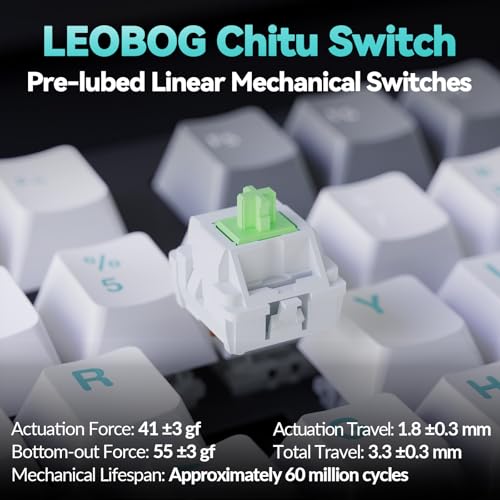 LINGBAO K98 96% Mechanical Creamy Wireless Gaming Keyboard With Number Pad | BT5.0/2.4G/USB-C, Gasket Custom Hot-Swappable Keyboard, 10000mAh Battery, RGB Backlit, Creamy Sound for Windows Mac PC Gamers - color: K98 | 10000mAh | White Blue Grey