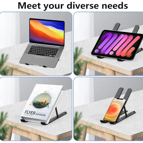 Adjustable & Foldable Laptop Stand | Portable Notebook & Tablet Holder | Portable, Notebook Holder, Tablet Holder