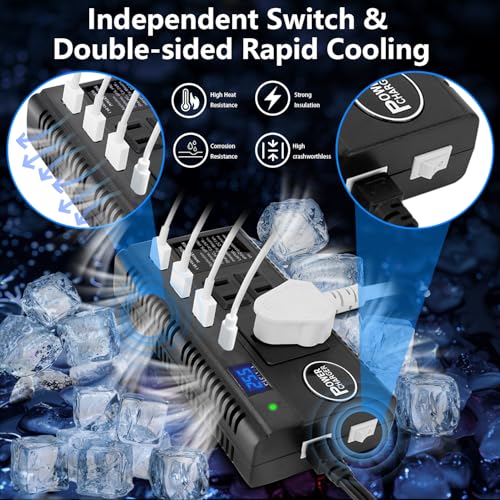 Car Power Inverter 120W DC 12V 24V to AC 110V Car Charger Adapter with 3 AC Outlets Dual Cigarette Lighter 4 USB Ports Charger Quick Charging 3.0 for Phones Tablets Laptops Kindle (Black)
