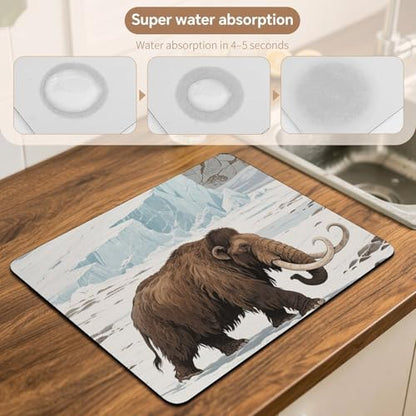 Desk Pad Mat Mammoth Print Non-Slip Desk Mats Desk Protector for Office Home Lap Desk Laptop and Desktop Gift for The Holidays
