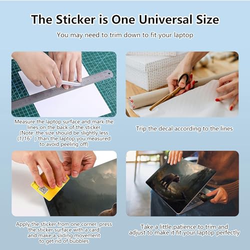 Universal Laptop Skin Sticker with 2 Wrist Pad Skins, Waterproof Scratch Resistant Vinyl Laptop Cover Decal, Cut to Fit for 11–15.6 Inch MacBook HP Dell Lenovo, Brown Bear - color: Brown Bear