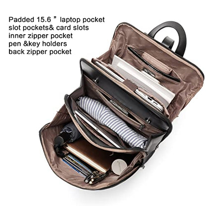 CLUCI Leather Backpack for Women, 15.6 inch Laptop Bag, Large Genuine Work Backpack Travel Back - color: 0-7 Crocodile Pattern 3