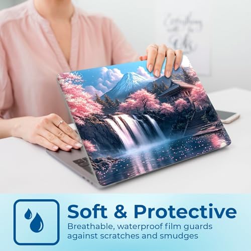 Reusable Universal Laptop Skin Sticker, Cut to Fit for 11.6–15.6 Inch Laptops, Waterproof Protective Film, No-Residue - Mount Fuji - color: Mount Fuji