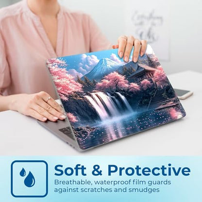 Reusable Universal Laptop Skin Sticker, Cut to Fit for 11.6–15.6 Inch Laptops, Waterproof Protective Film, No-Residue - Mount Fuji - color: Mount Fuji