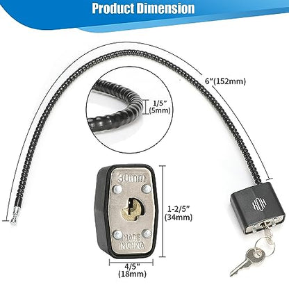 HOX Cable Gun Locks with Keys - Keyed Alike Cable Gun Safe Lock, for Firearm Locking and Safety - color: 3 Pack