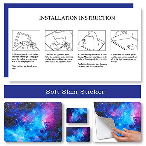 ToLuLu Laptop Skin Sticker Decal, 12" to 15.6" inch Laptop Vinyl Skin Sticker Cover Art Protector, Nebula Galaxy - color: Nebula Galaxy