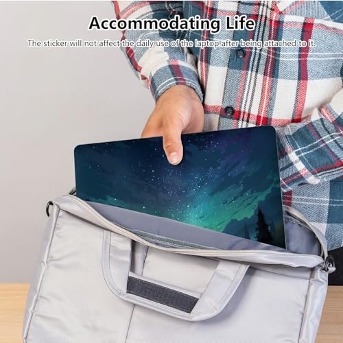 Universal Laptop Skin Sticker with 2 Wrist Pad Skins, Waterproof Scratch Resistant Vinyl Laptop Cover Decal, Cut to Fit for 11–15.6 Inch MacBook HP Dell Lenovo, Magic Starry - color: Magic Starry